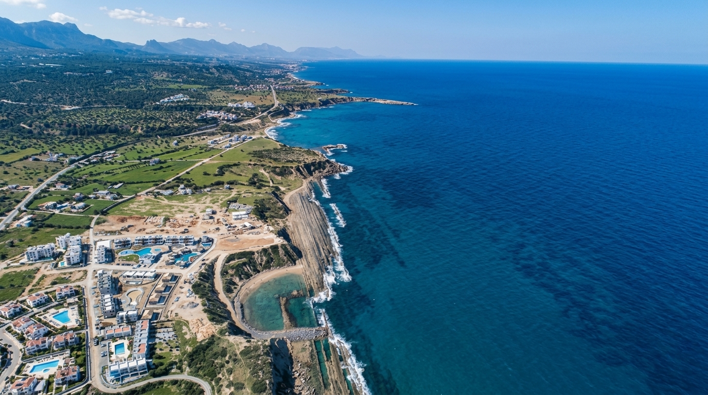Bahceli coastline between Kyrenia and Esentepe
